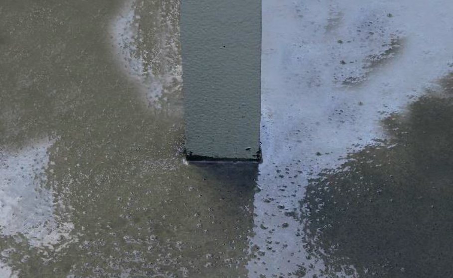 Материал Гроутарт после нанесения