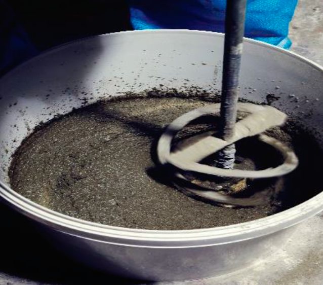 Замешивание Материала Гроутарт Калеким